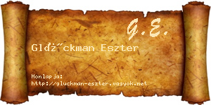 Glückman Eszter névjegykártya
