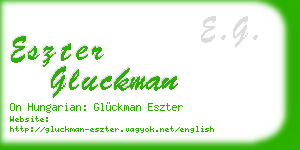 eszter gluckman business card